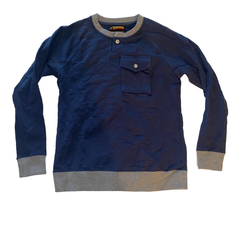 Brooklyn‎ Industries Pullover Sweatshirt Men Size XS Blue Pocket